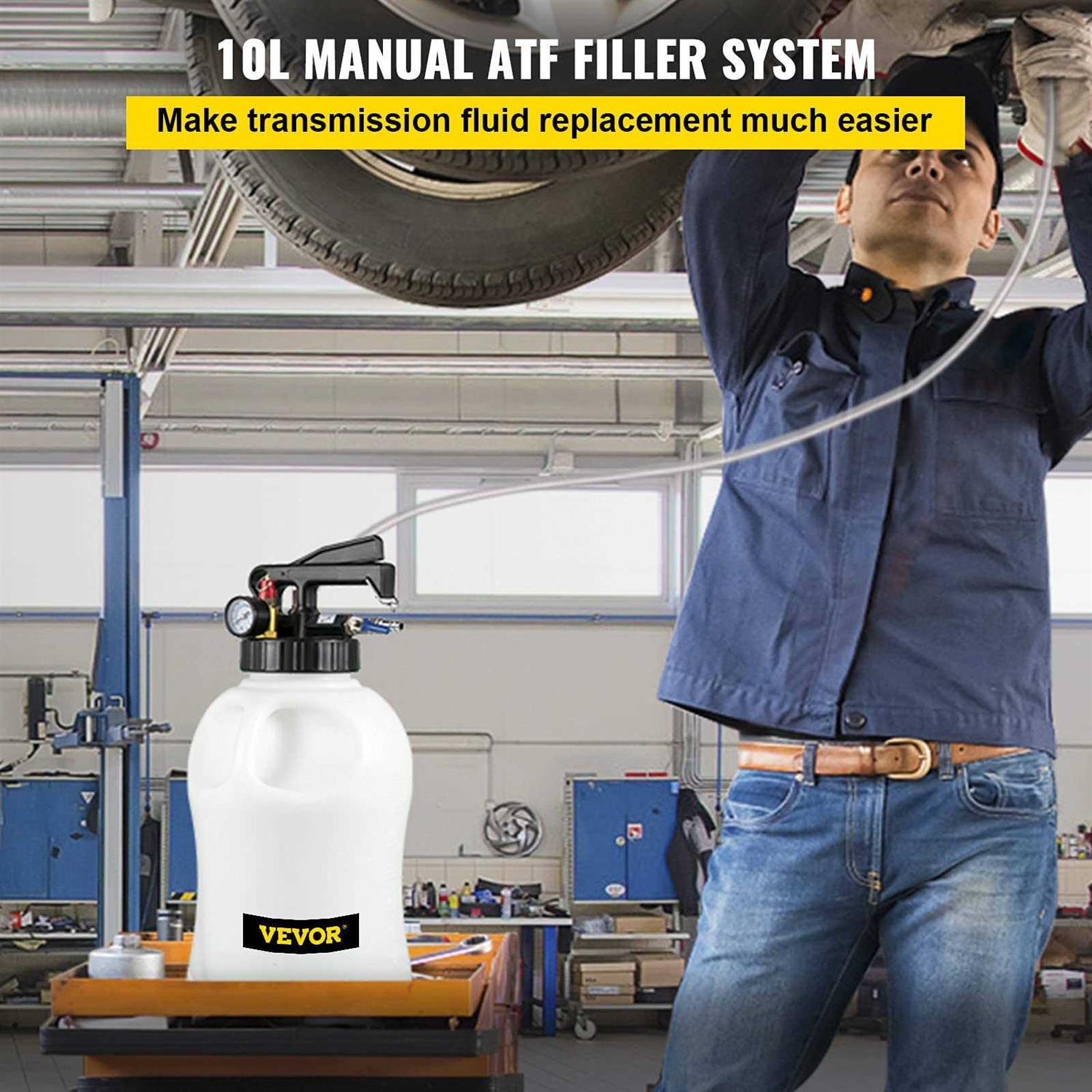 VEVOR Transmission Fluid Pump 2 Way Manual ATF Refill System Dispenser Oil and Liquid Extractor 10 Liter Large Capacity - Image 4