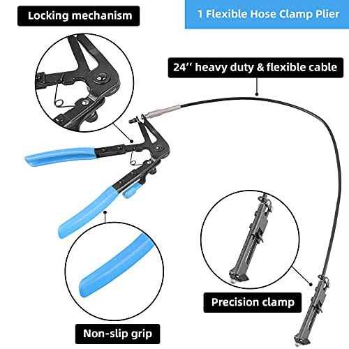 DAYUAN 9pcs Automotive Wire Long Reach Hose Clamp Pliers Set For Fuel Oil Water Hose - Image 2