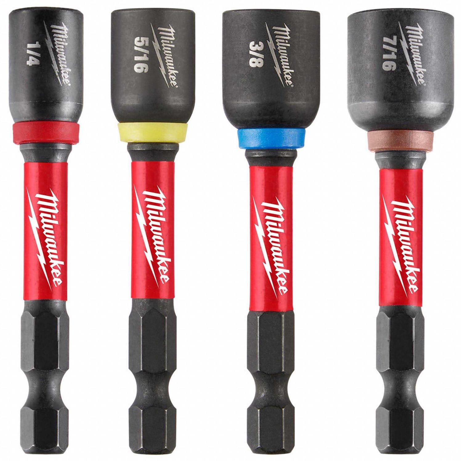 Milwaukee 49-66-4566 SHOCKWAVE Impact Duty 2-9/16” Magnetic Nut Driver Set 4pc