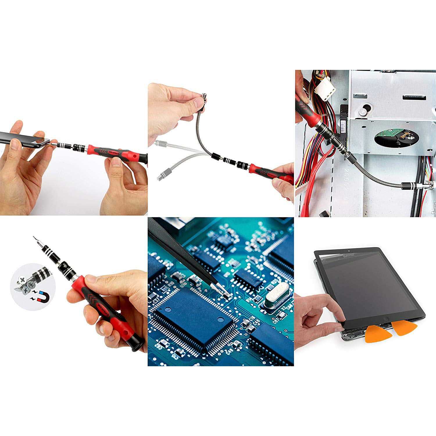 WIREHARD 62 in 1 Multi-Bit Precision Screwdriver Set Magnetic iPhone and Computer Repair Tool Kit - Image 4