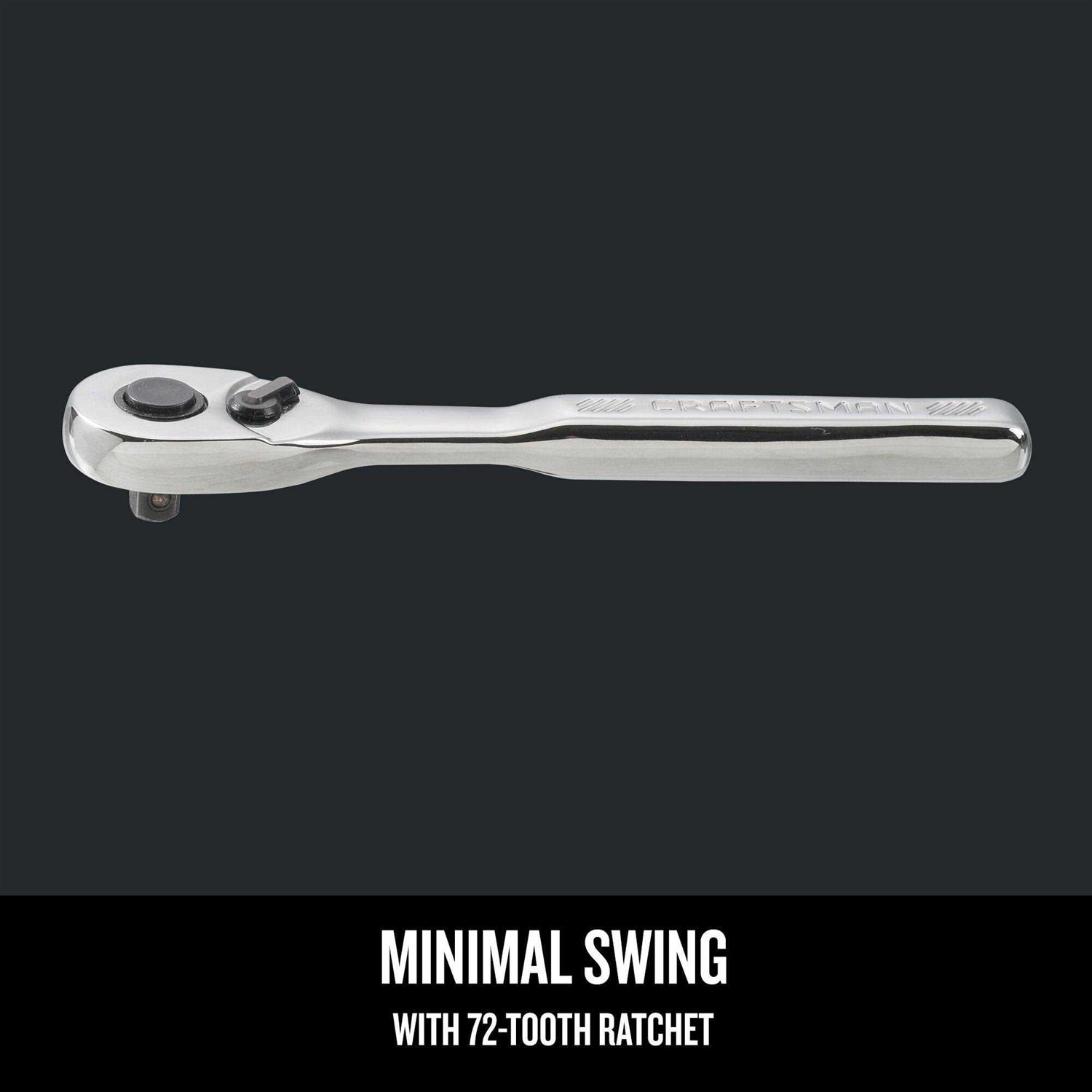 Craftsman 1/2 in. Drive 72 Tooth Pear Head Ratchet - Image 5