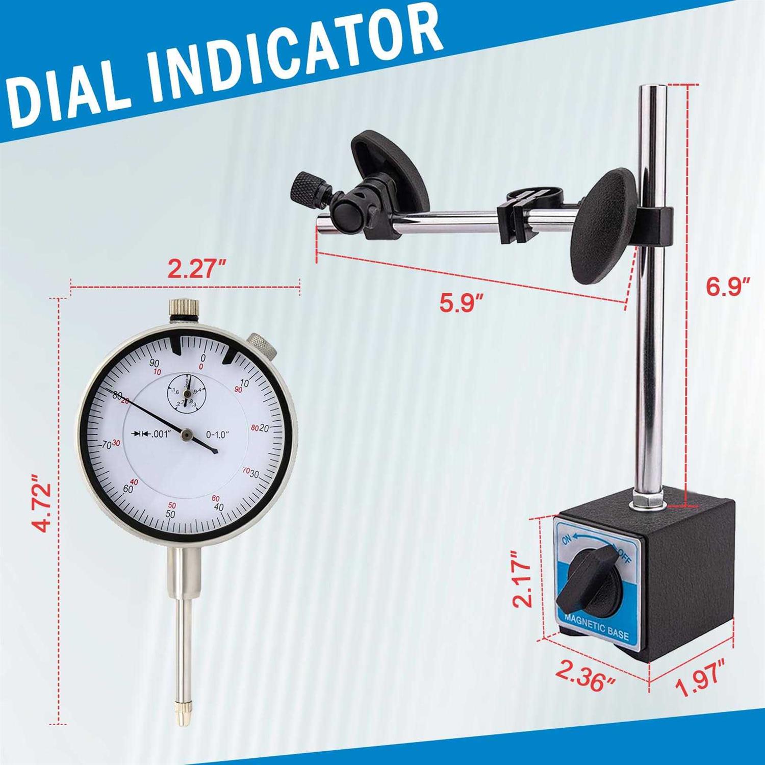 NAKAO Dial Indicator with Magnetic Base and Point Precision Inspection Set - Image 4