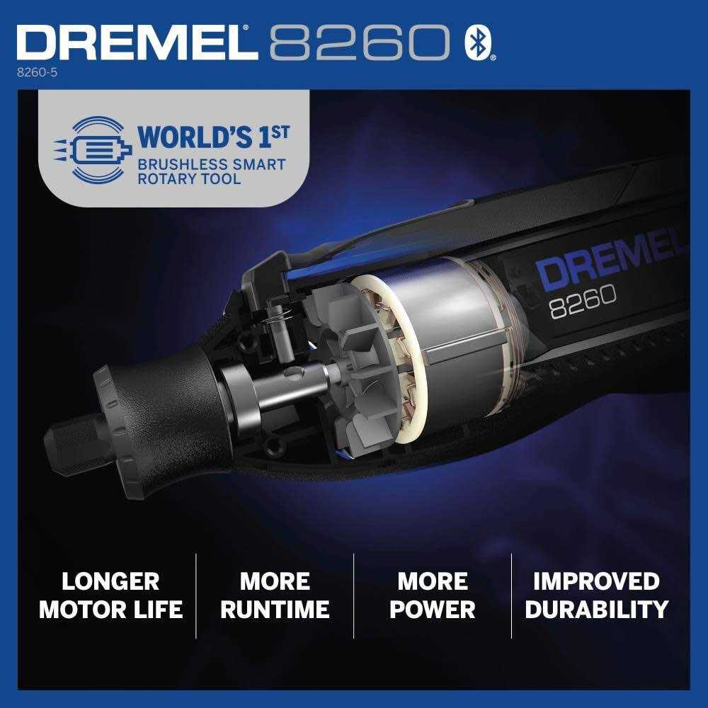 Dremel 8260-5 12V Cordless Brushless & Connected Rotary Tool Kit - Image 4