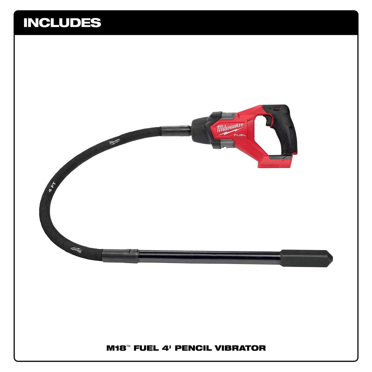 2910-20 Milwaukee M18 FUEL 4' Concrete Pencil Vibrator - Image 4