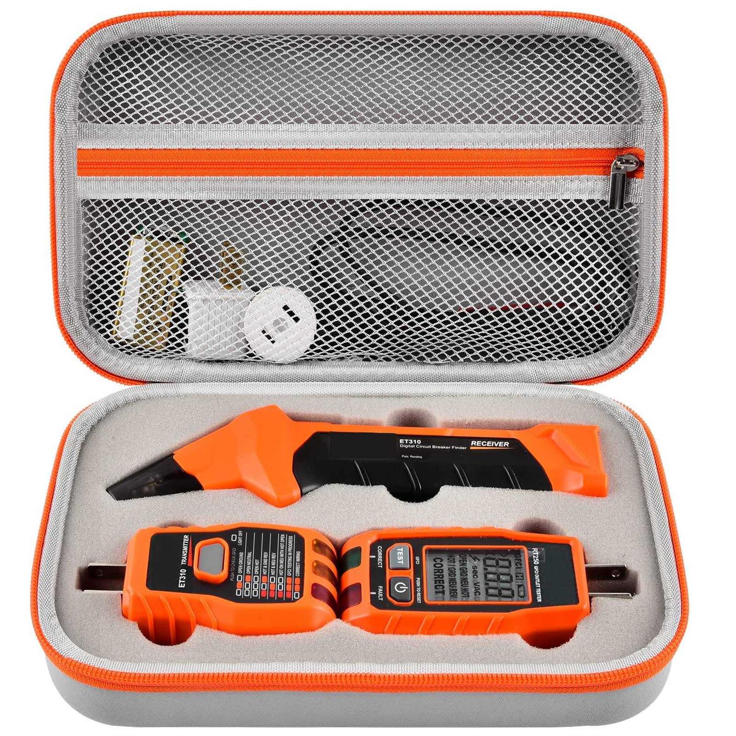 Case Compatible with Klein Tools ET310 AC Circuit Breaker Finder & 80041 Outlet Repair Tool Kit & Rt250 GFCI Receptacle Tester. Electrical Tools - Image 4