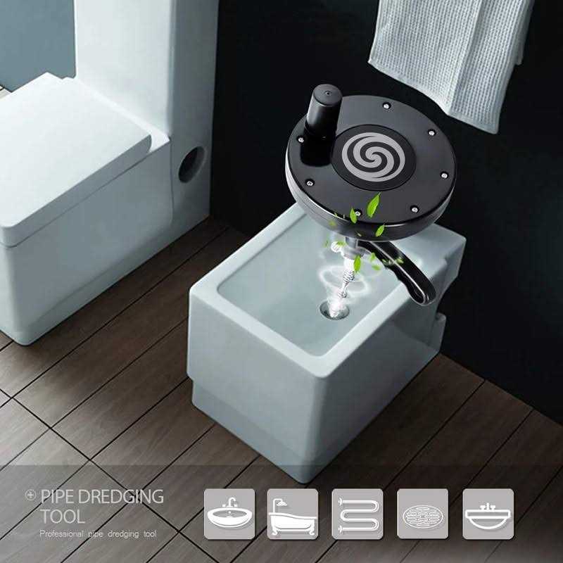 Drainsoon Auger 25 Ft with Gloves Plumbing Snake Drain Auger Hair Clog Remover - Image 2