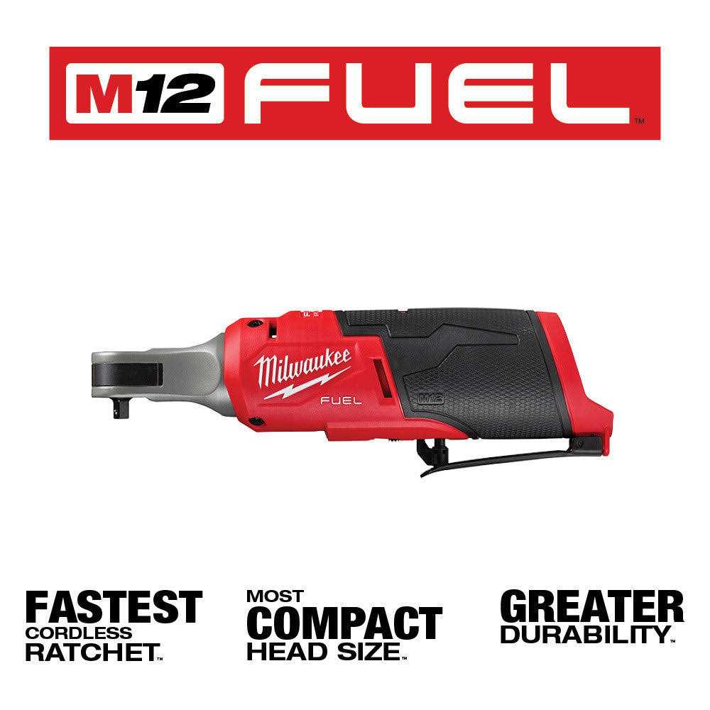 2566-20 Milwaukee M12 FUEL 1/4 High Speed Ratchet - Image 5