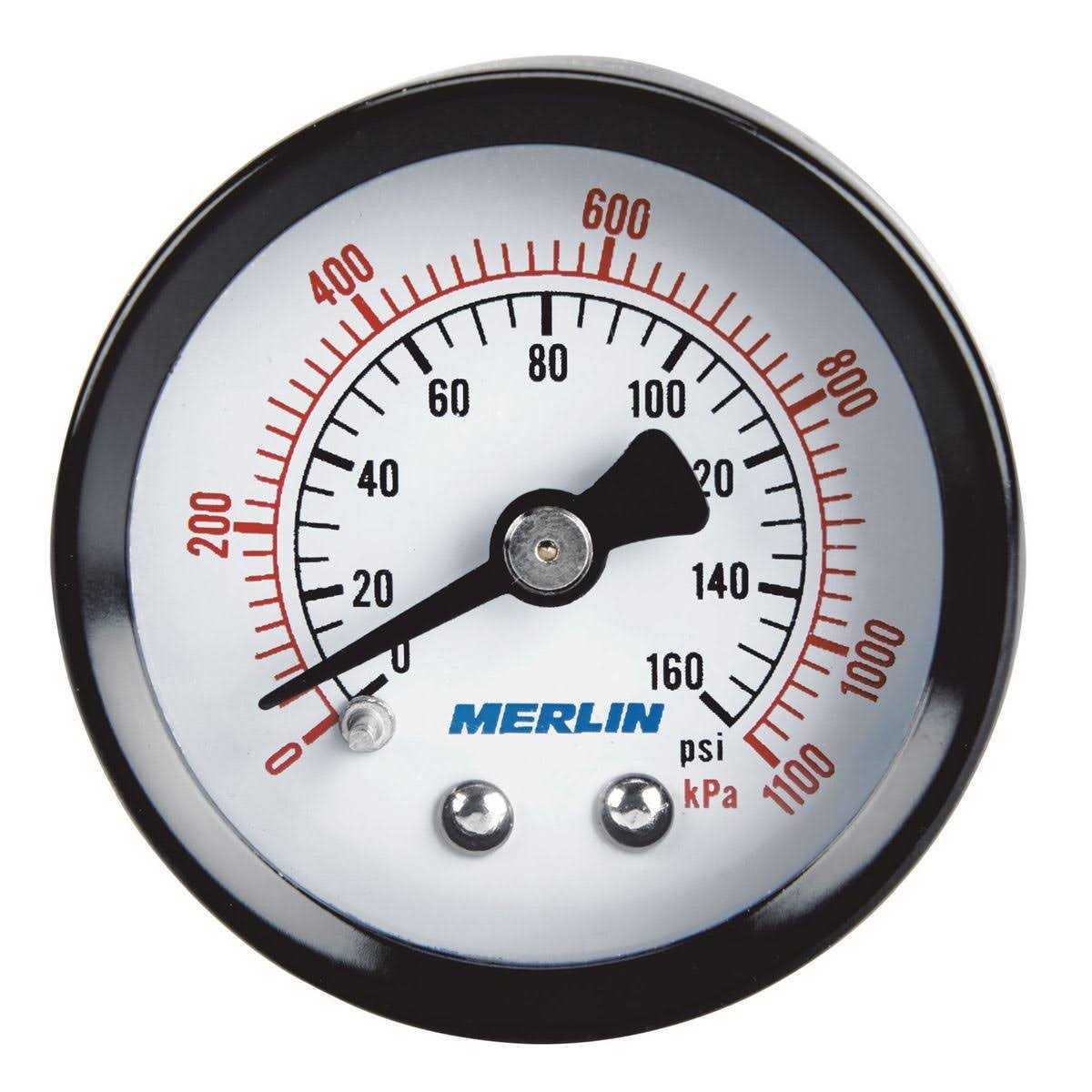 Merlin 160 PSI 1/8 in. NPT Dry Gauge