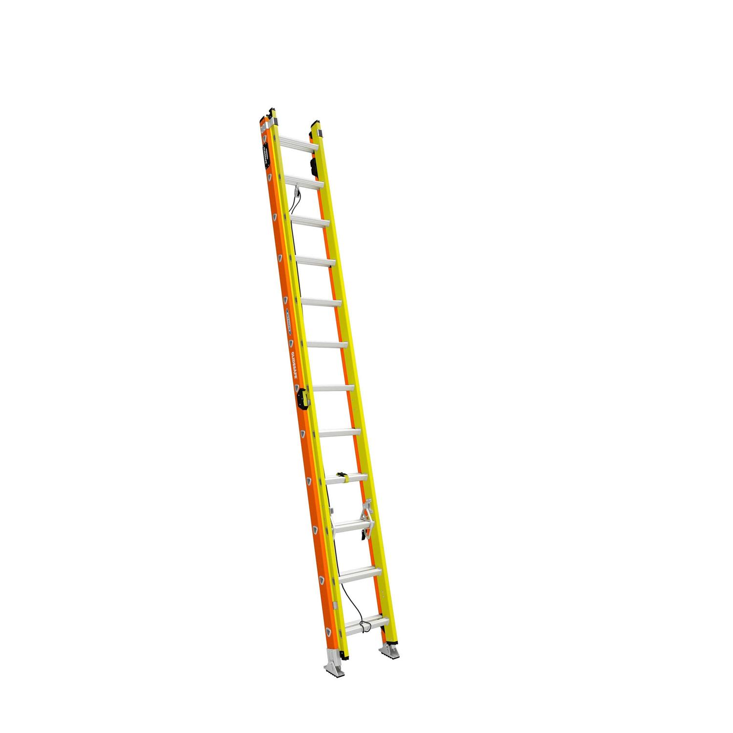 Werner Glidesafe Extension Ladder Fiberglass Tri Rung Type IA