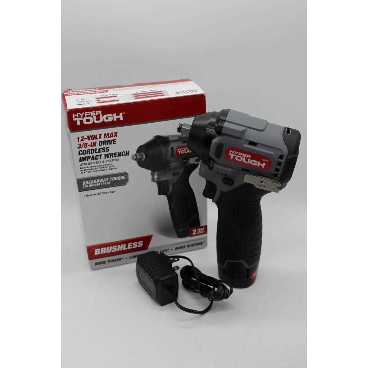 Hyper Tough 12V Max Lithium-Ion Brushless Impact Wrench with 2.0Ah Battery and Charger - Image 3