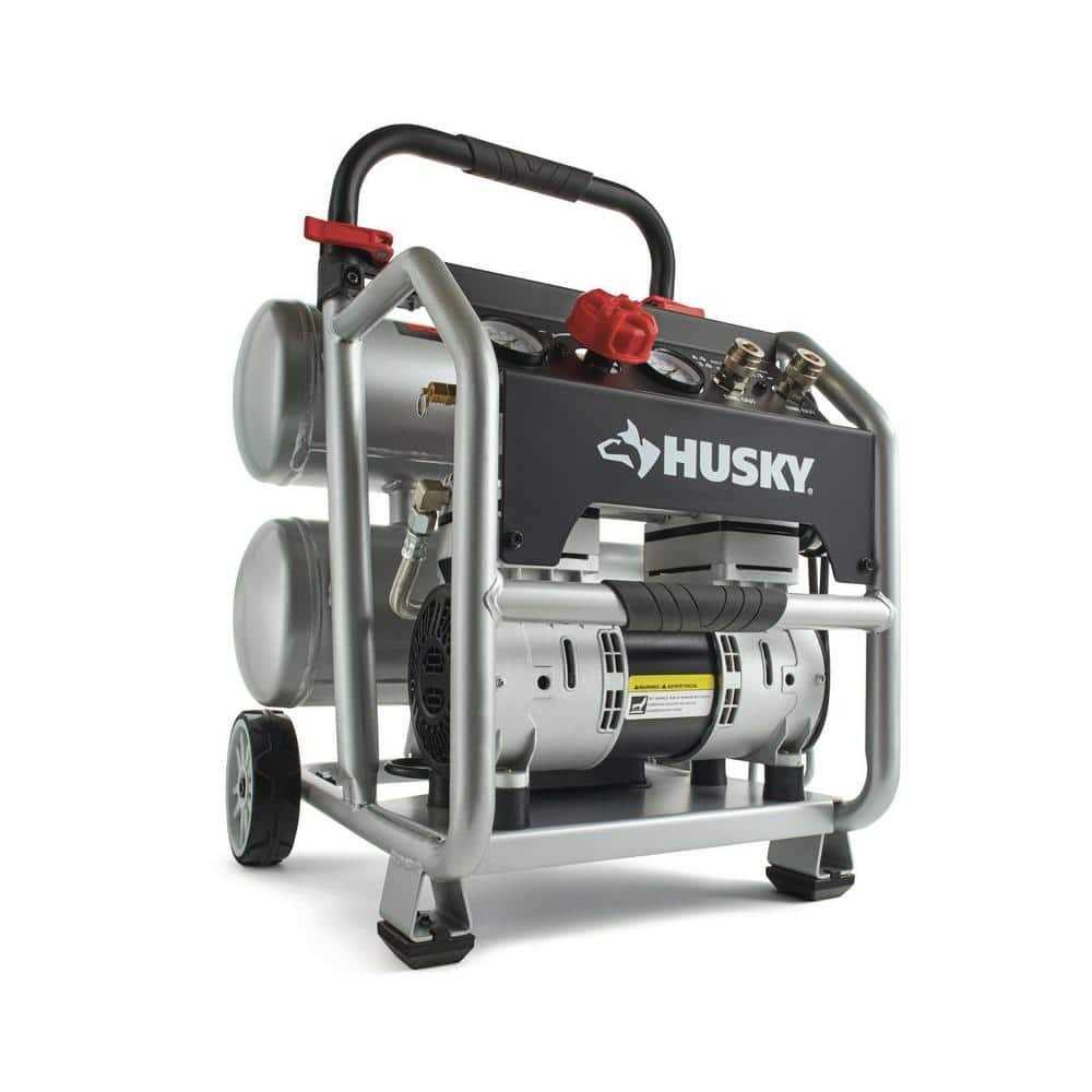 Husky 4.5 Gal Portable Electric Powered Silent Air Compressor