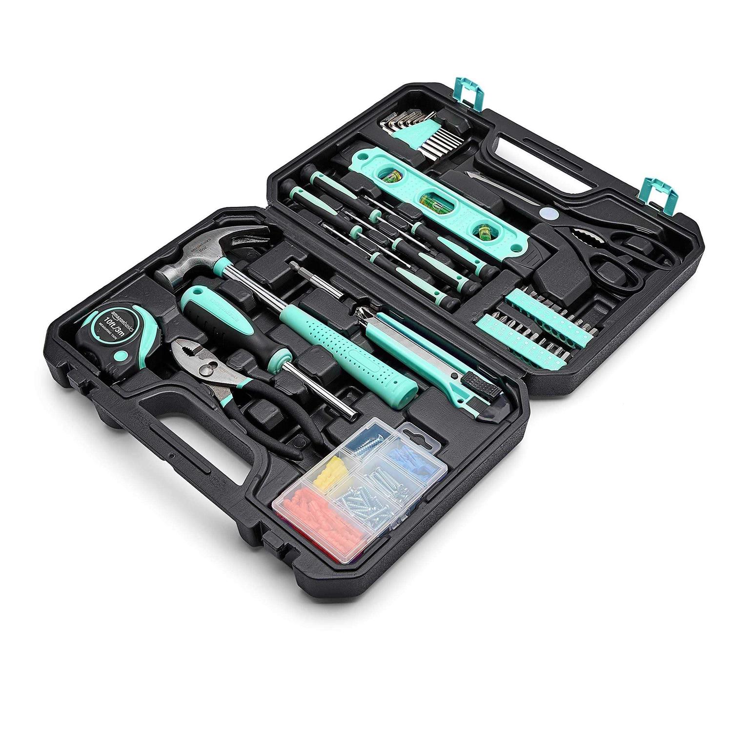 Amazon Basics Household Tool Kit with Storage Case