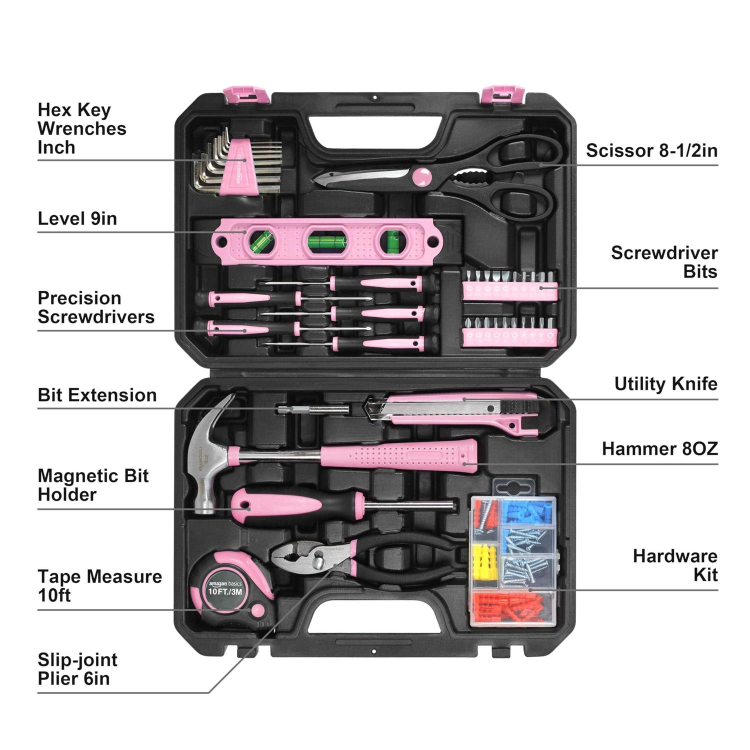 Amazon Basics Household Tool Kit with Storage Case - Image 4