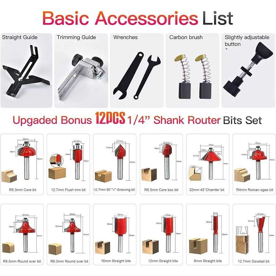 Compact Wood Palm Router Tool Hand Trimmer Woodworking Joiner Cutting Palmming Tool 30000R/MIN 650-800W 110V with 12PCS 1/4 Router Bits - Image 5