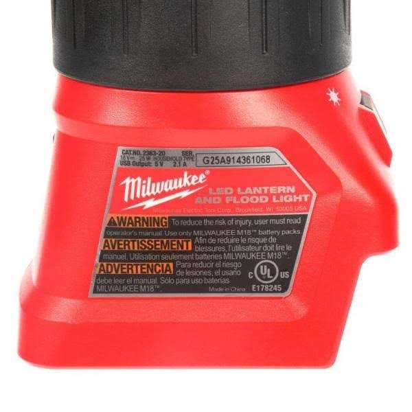 2363-20 Milwaukee M18 LED Lantern/Flood Light - Image 3
