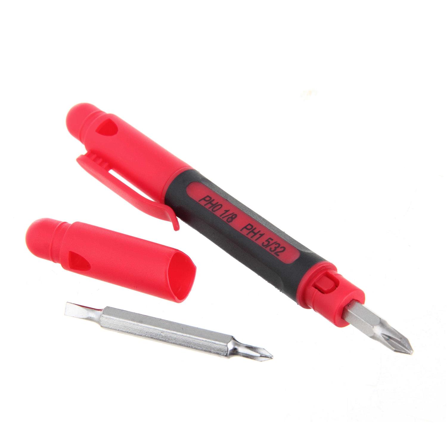 Hyper Tough 4-in-1 Mini Screwdriver with 2 Double-ended Bits TS90354J