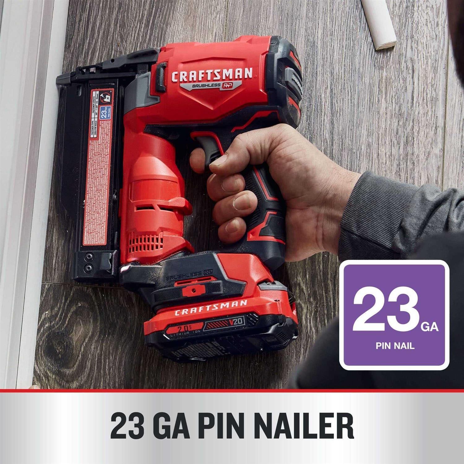 CRAFTSMAN 1.375-in 23-Gauge Cordless Pin Nailer - Image 2
