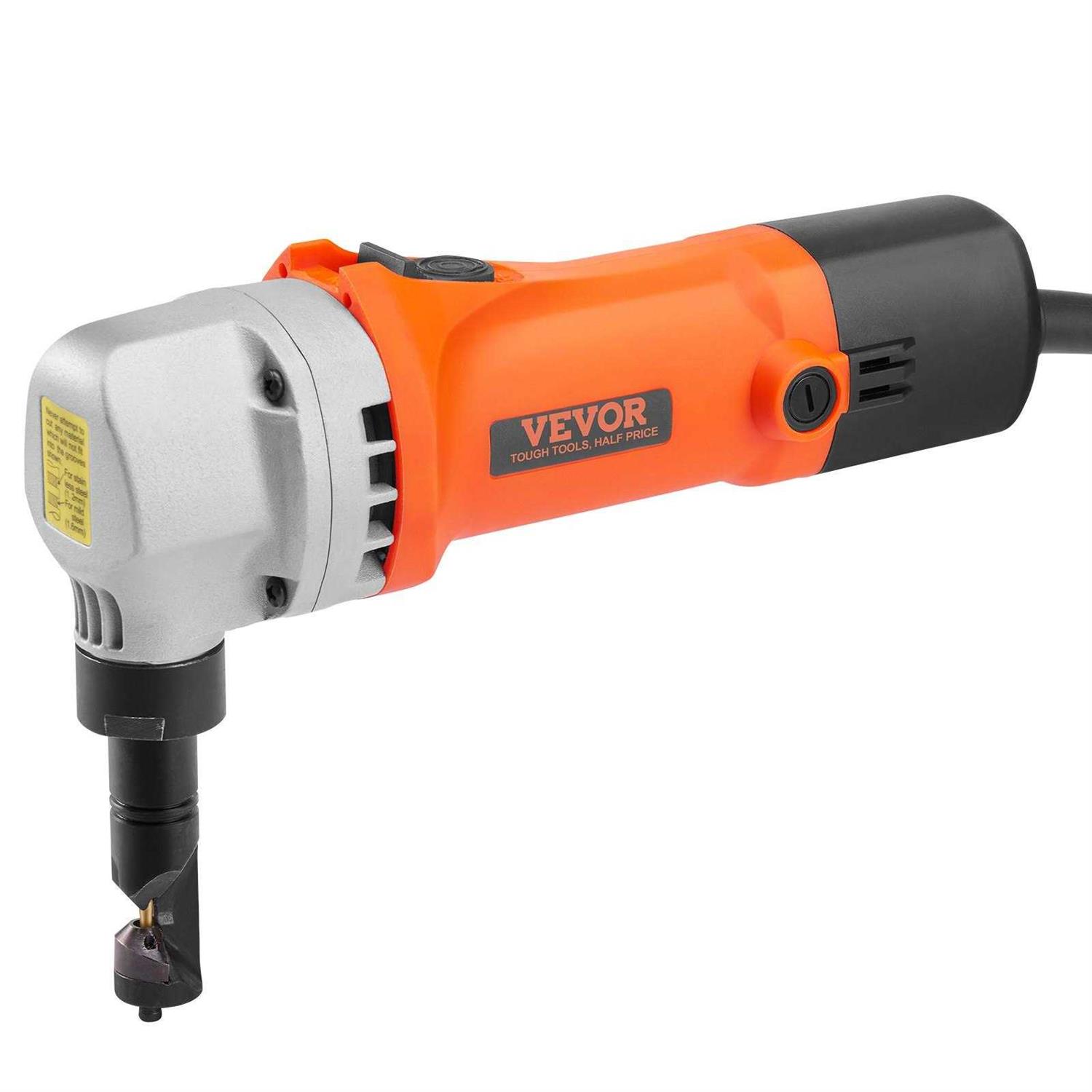 VEVOR Sheet Metal Nibbler 550W Powerful 2200 RPM High Speed 360 Degree Rotation Electric Nibbler Metal Cutter Straight Curve and Circle Cutting