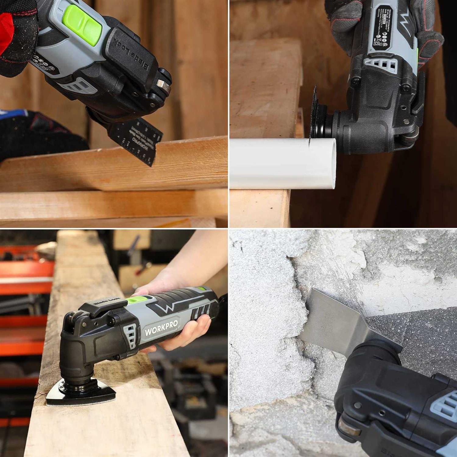 WORKPRO Oscillating Multi-Tool Kit 3.0 Amp Corded Quick-Lock Replaceable Oscillating Saw with 7 Variable Speed - Image 4