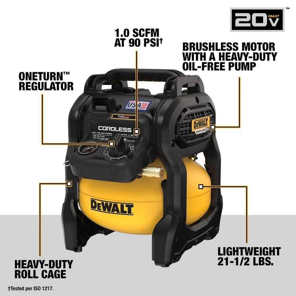 Dewalt 20V MAX 2.5 Gal. Brushless Cordless Air Compressor Kit DCC2520T1 - Image 4