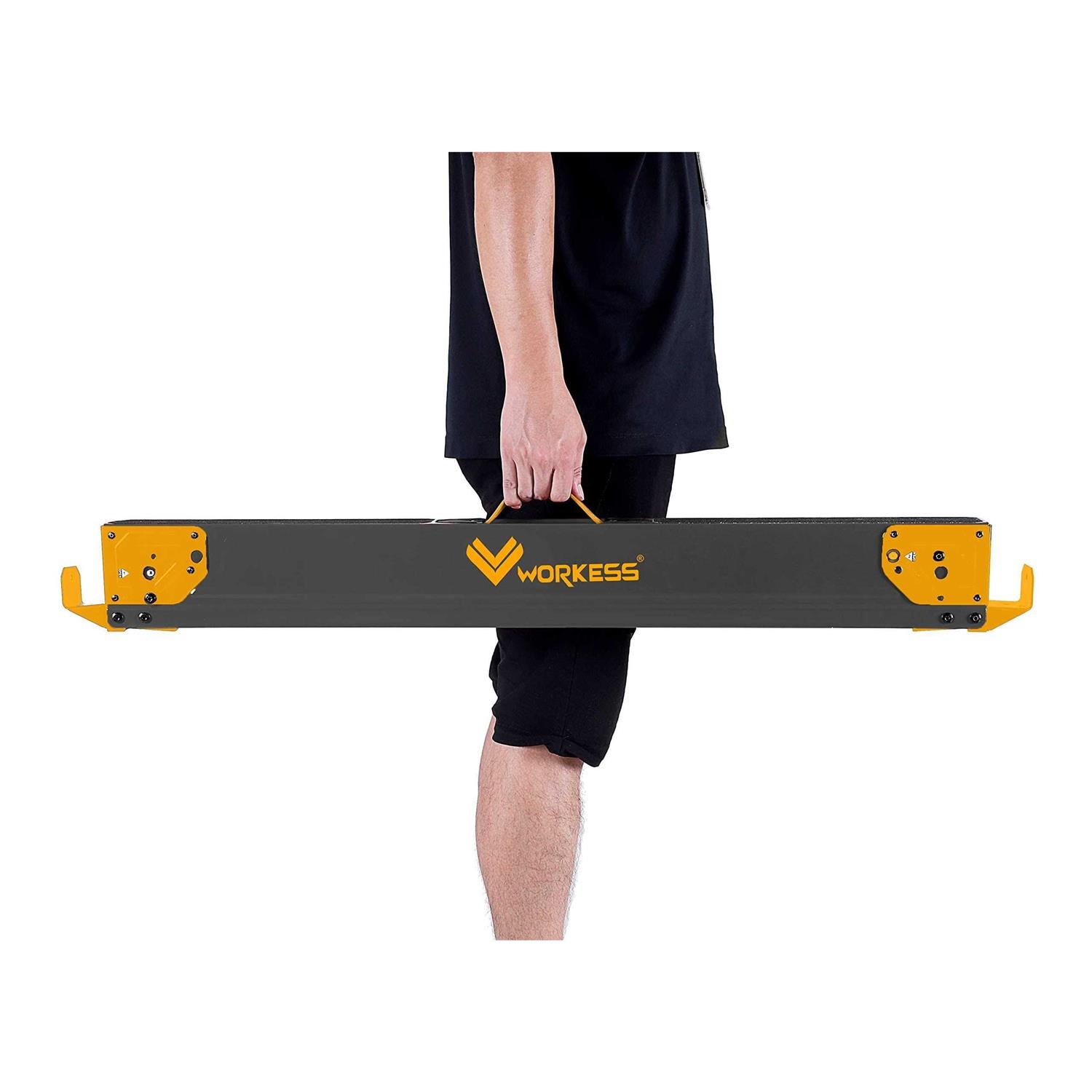 WORKESS Saw Horses 2 Pack Folding, Heavy Duty Sawhorse Table 2600 Lbs Load Capacity with 2x4 Support Legs, Portable Folding and Fast Open Legs and - Image 3