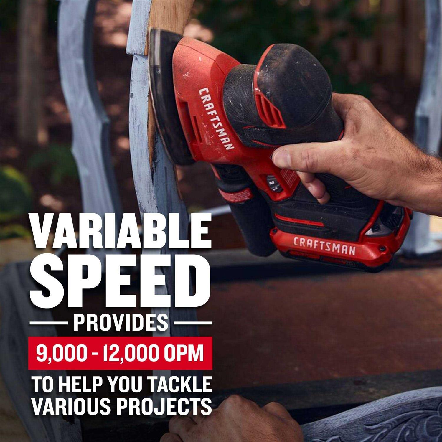 Craftsman 20V Max Cordless Detail Sander - Image 4