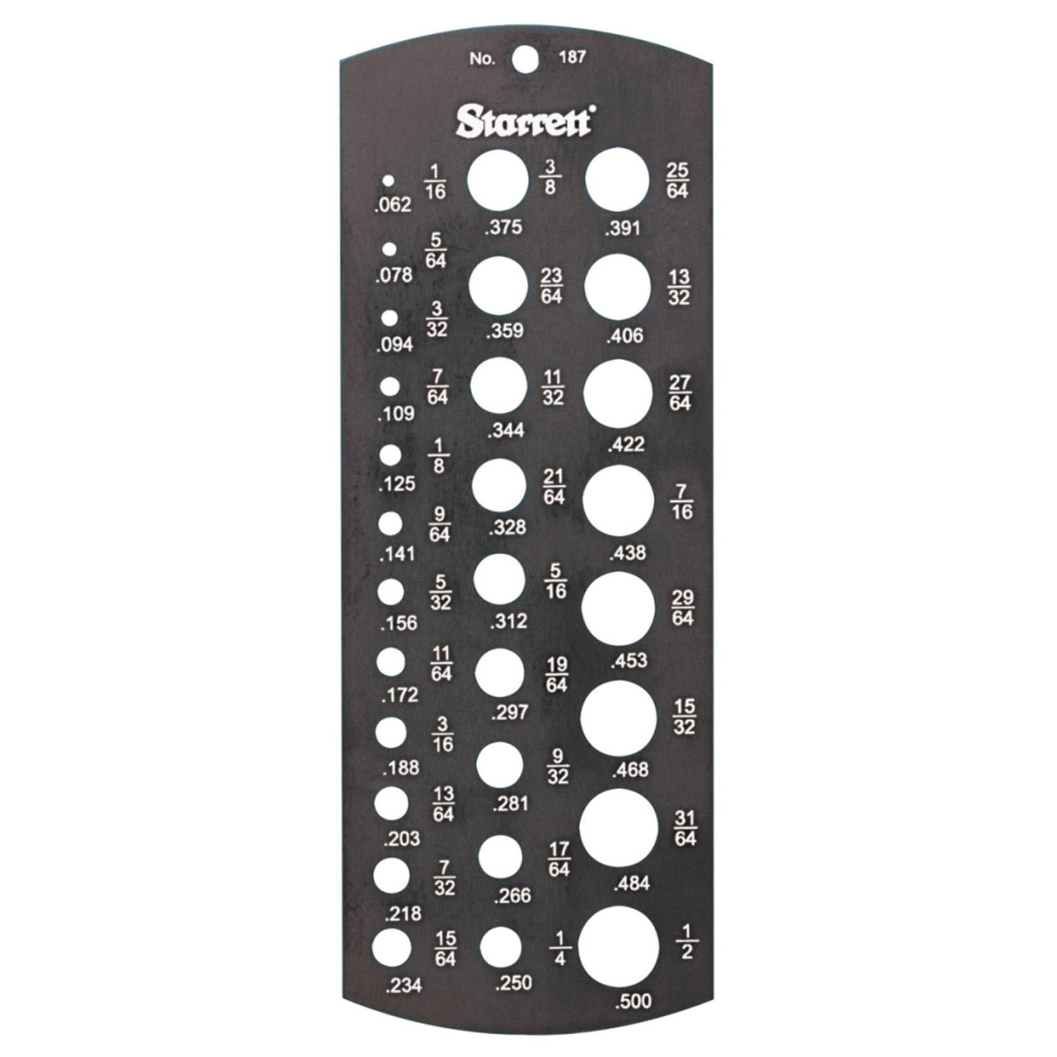 Starrett 187 Jobbers' Drill Gage