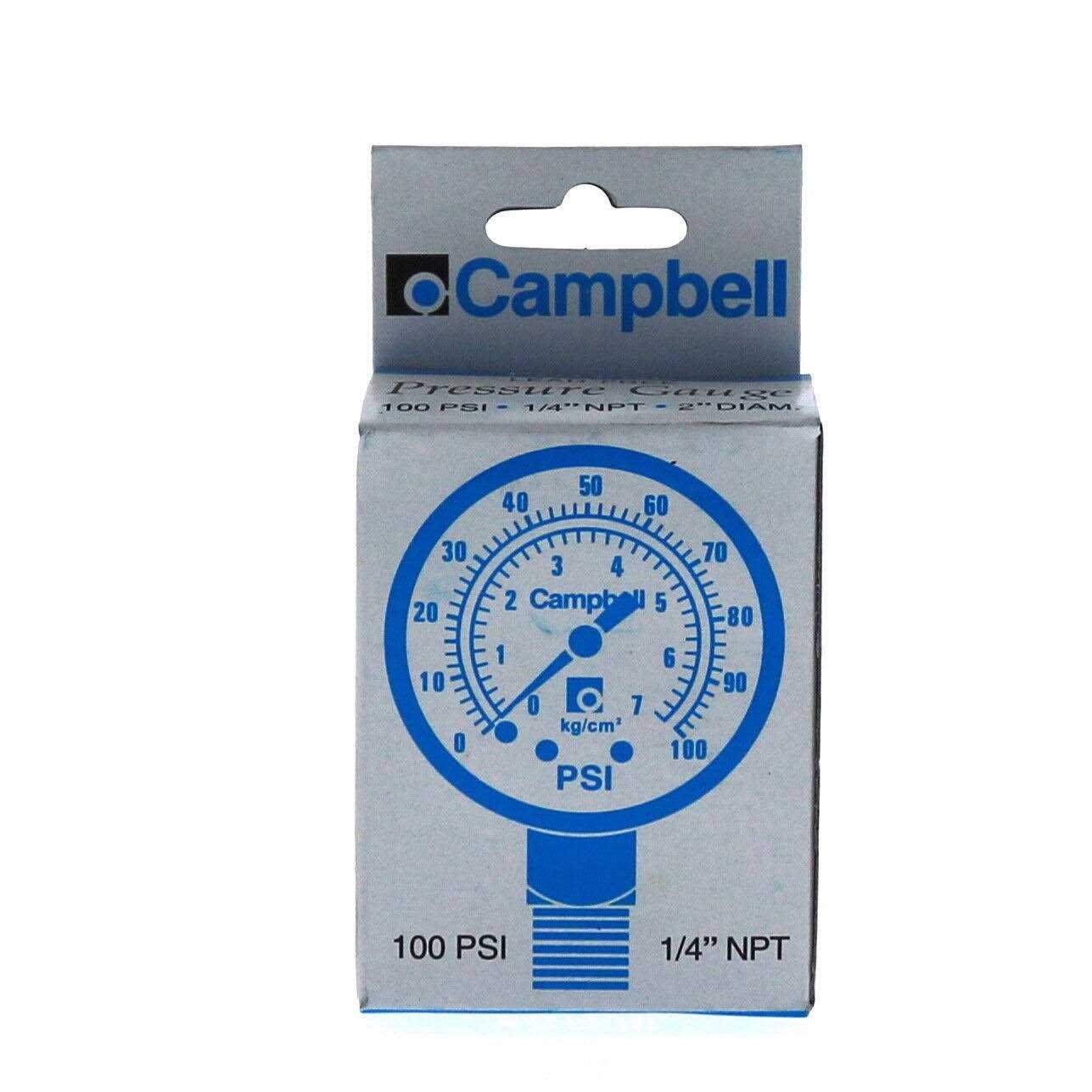 Campbell Pressure Gauge 100 psi PG1T-NL - Image 4