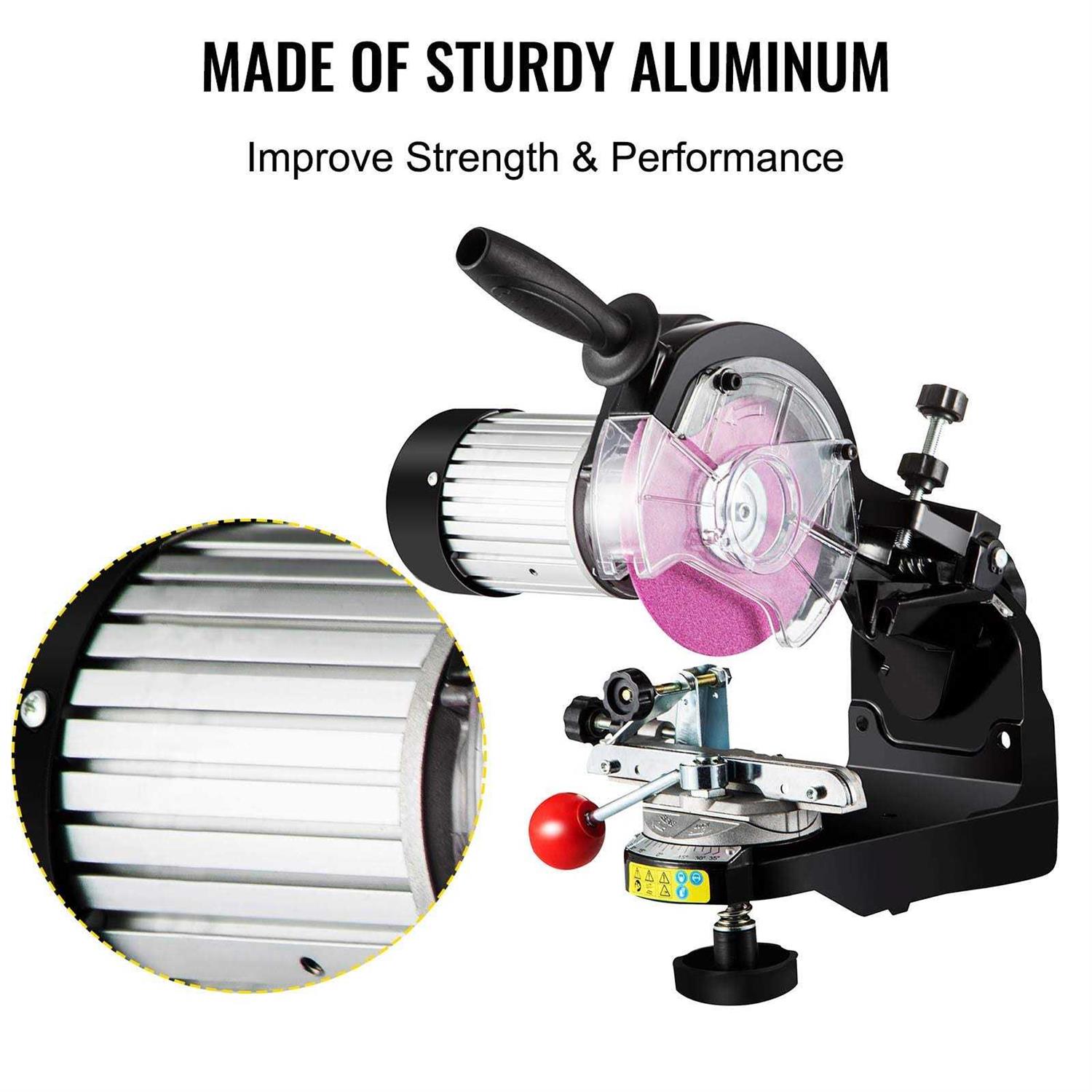 VEVOR Electric Chainsaw Sharpener 230W, Chain Grinder 3000RPM, Saw Chain Grinder with 1/8 and 3/16 Inch Grinding Wheels - Image 3