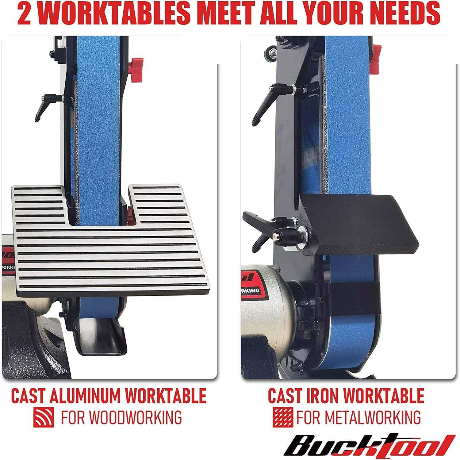 Bucktool Combo 2 x 42 Belt Sander 6 Bench Grinder - Image 3