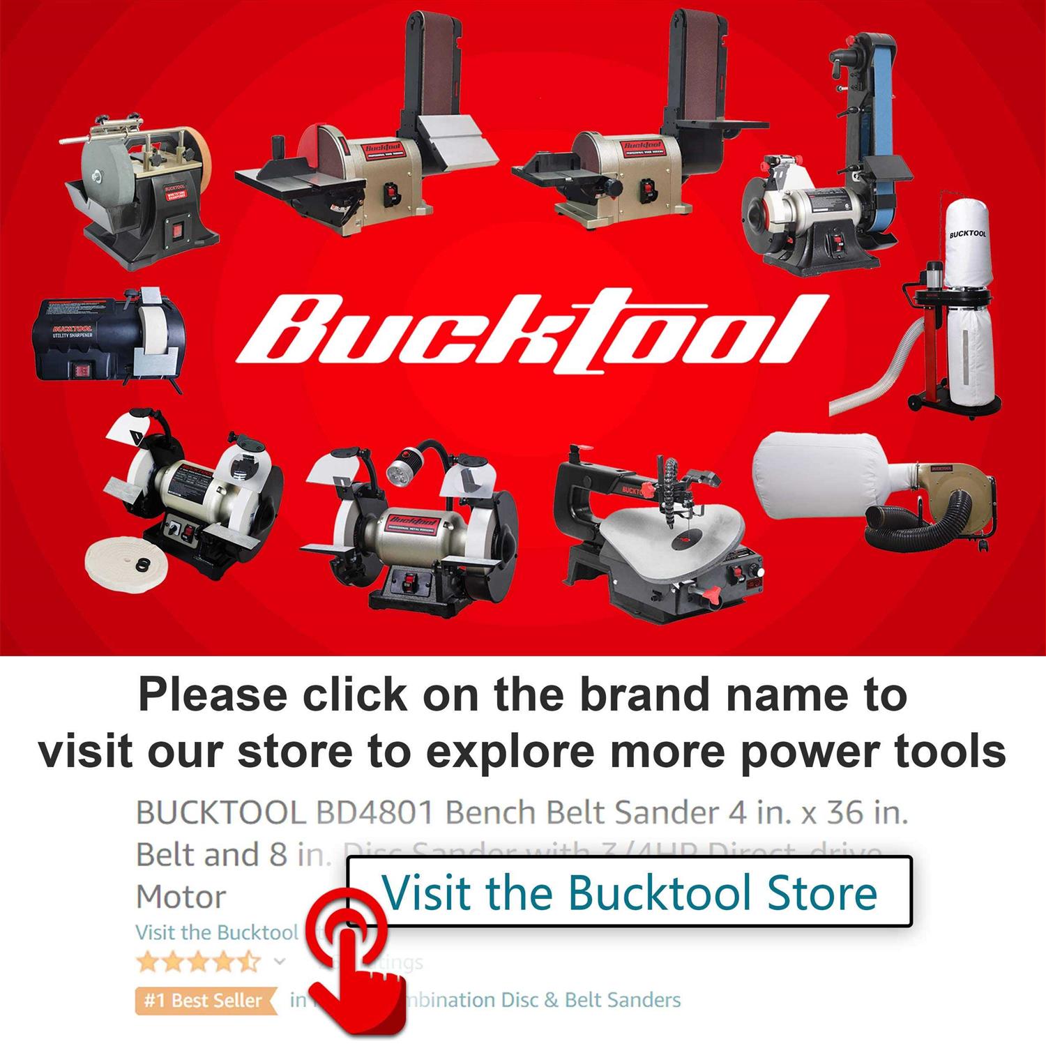 Bucktool Combo 2 x 42 Belt Sander 6 Bench Grinder - Image 4