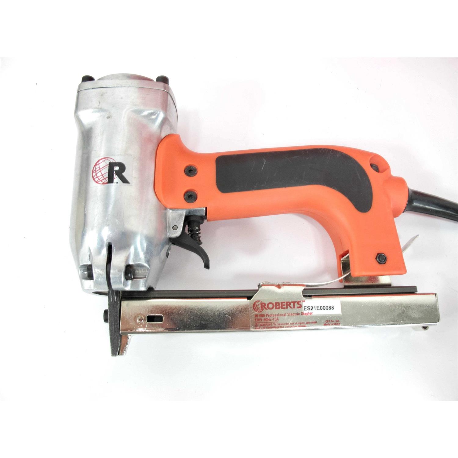 Roberts 10-600 3/16 Crown Electric Stapler with Case 120V 15-Amp 20 Gauge - Image 3