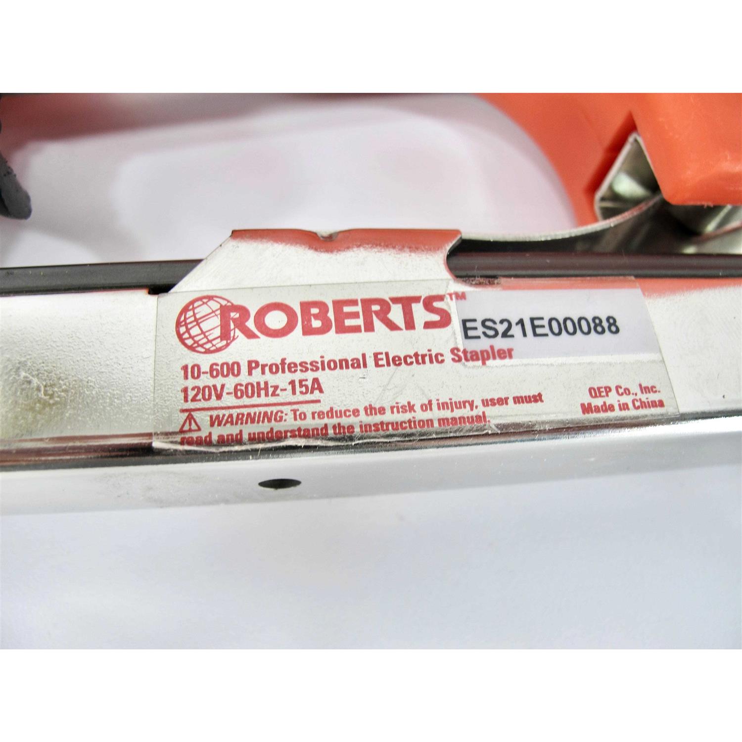 Roberts 10-600 3/16 Crown Electric Stapler with Case 120V 15-Amp 20 Gauge - Image 5