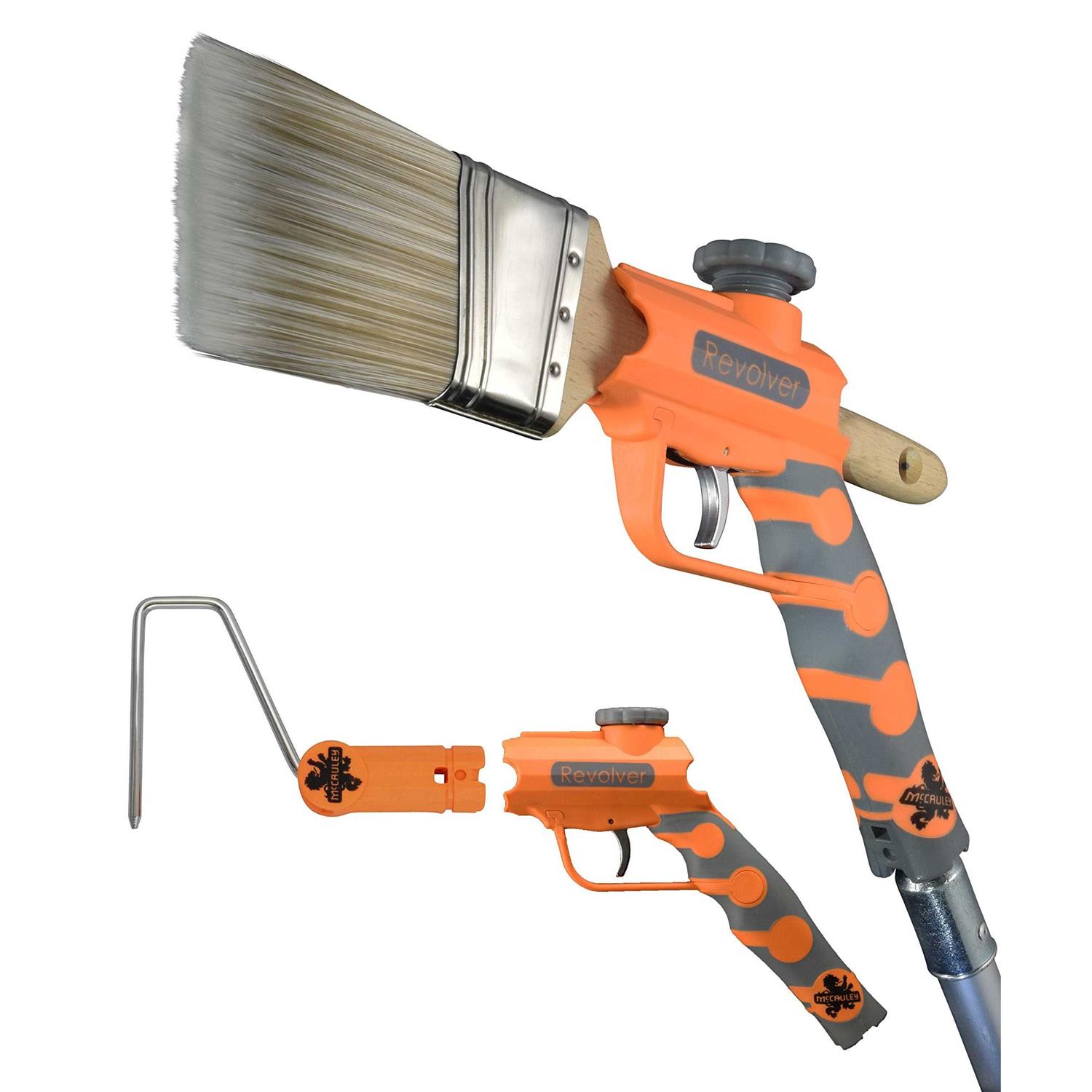McCauley Tools Revolver Long Handle Paint Brush Extender and Roller Holder with 360° Rotation