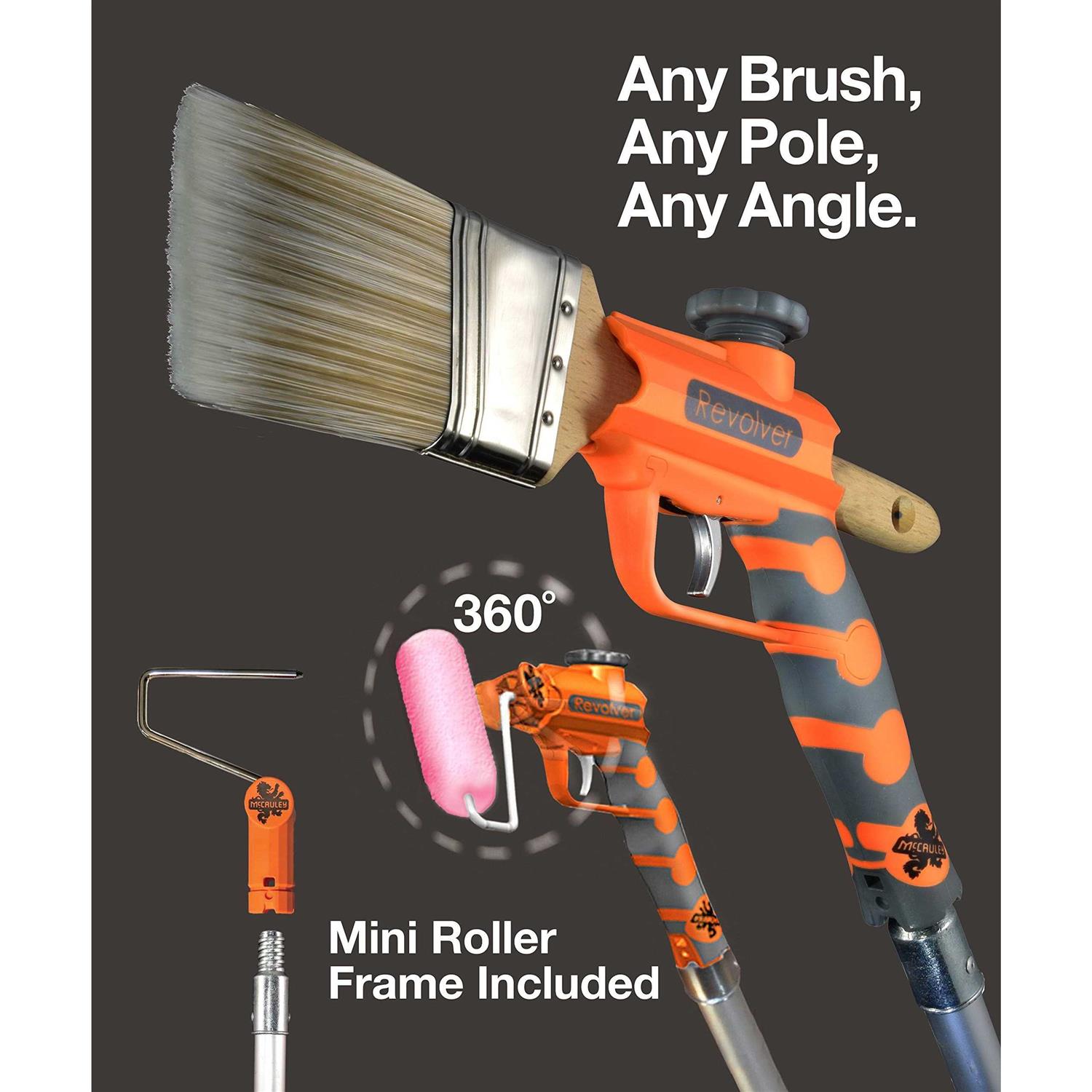 McCauley Tools Revolver Long Handle Paint Brush Extender and Roller Holder with 360° Rotation - Image 2