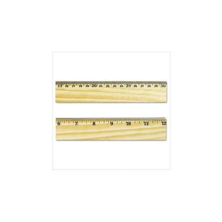 Universal Flat Wood Ruler w/Double Metal Edge - Image 2
