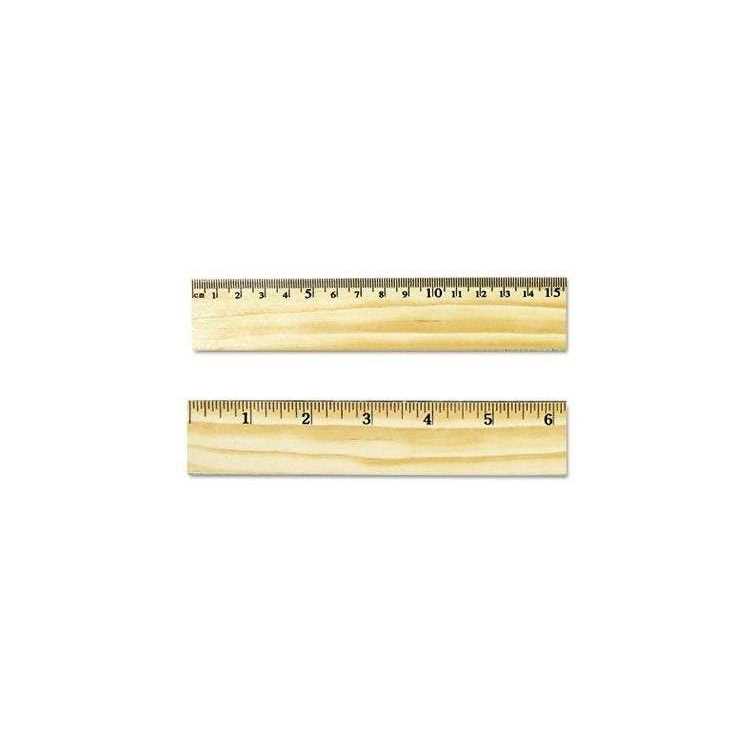 Universal Flat Wood Ruler w/Double Metal Edge - Image 3