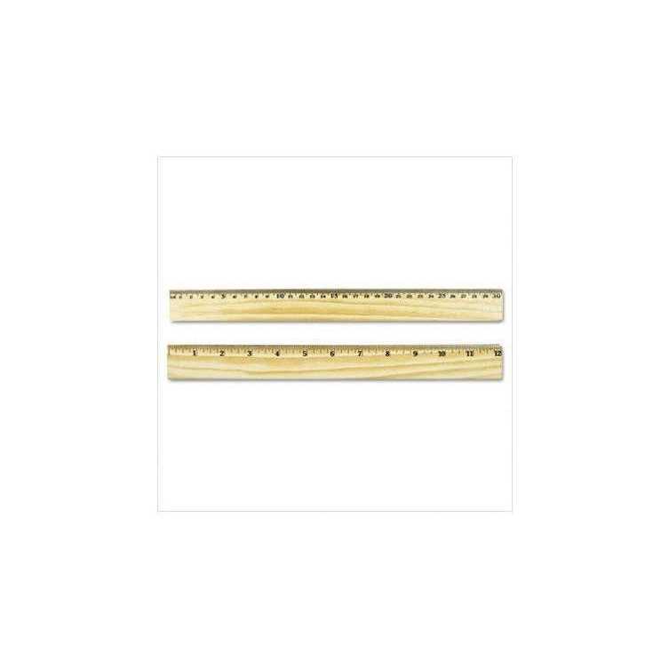 Universal Flat Wood Ruler w/Double Metal Edge - Image 5