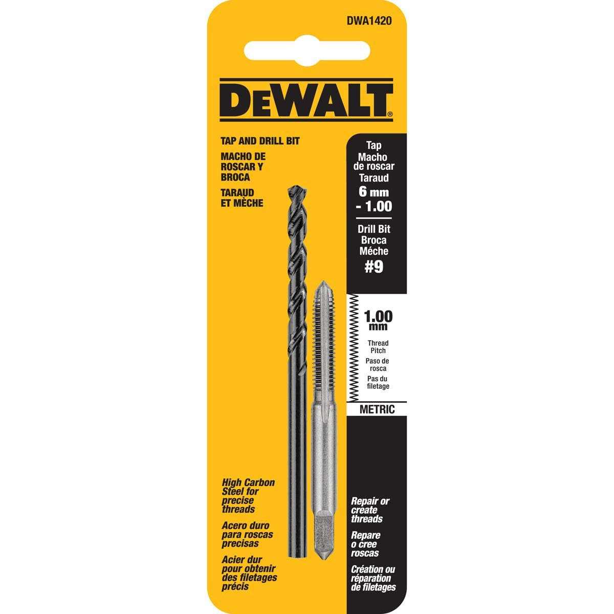 DeWalt dwa1420 6mm-1.00 Tap Set with Drill Bit