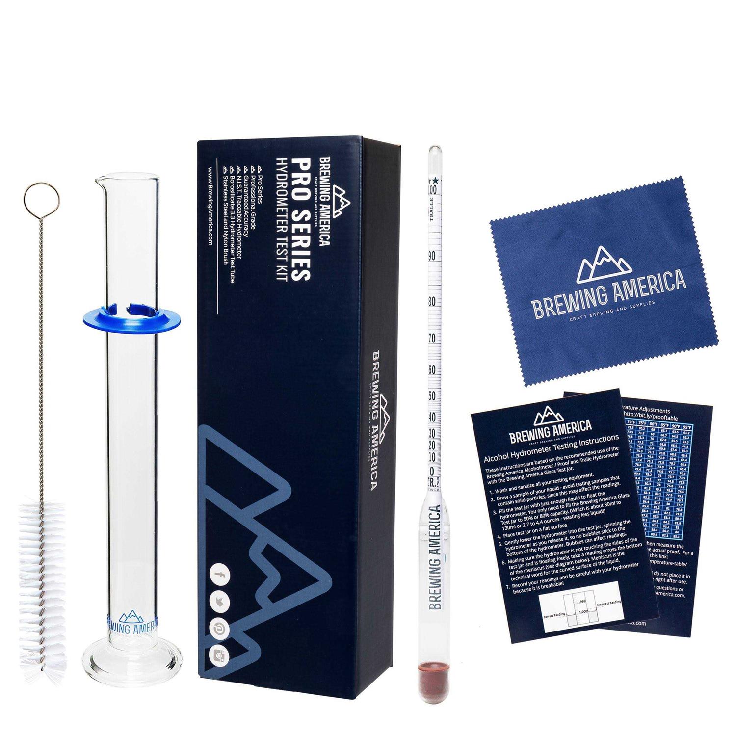 Proof and Tralle Alcoholmeter Hydrometer Test Kit - Image 3