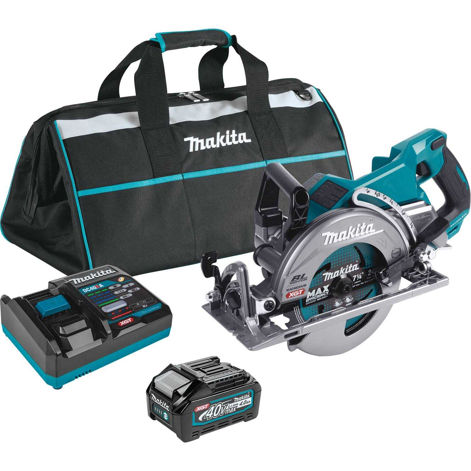 Makita GSR01M1 40V Max XGT Brushless Cordless Rear Handle 7-1/4 Circular Saw Kit
