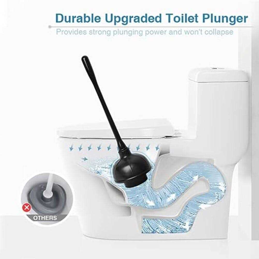 Toilet Plunger and Bowl Brush Set Complete Bathroom Cleaning Combo for Effective Toilet Maintenance - Image 3