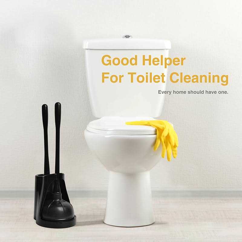 Toilet Plunger and Bowl Brush Set Complete Bathroom Cleaning Combo for Effective Toilet Maintenance - Image 5