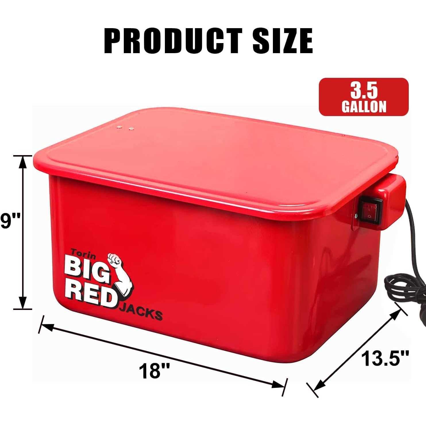 BIG RED TAM10035 Torin Portable Steel Cabinet Parts Washer with 110V Electric Pump - Image 4