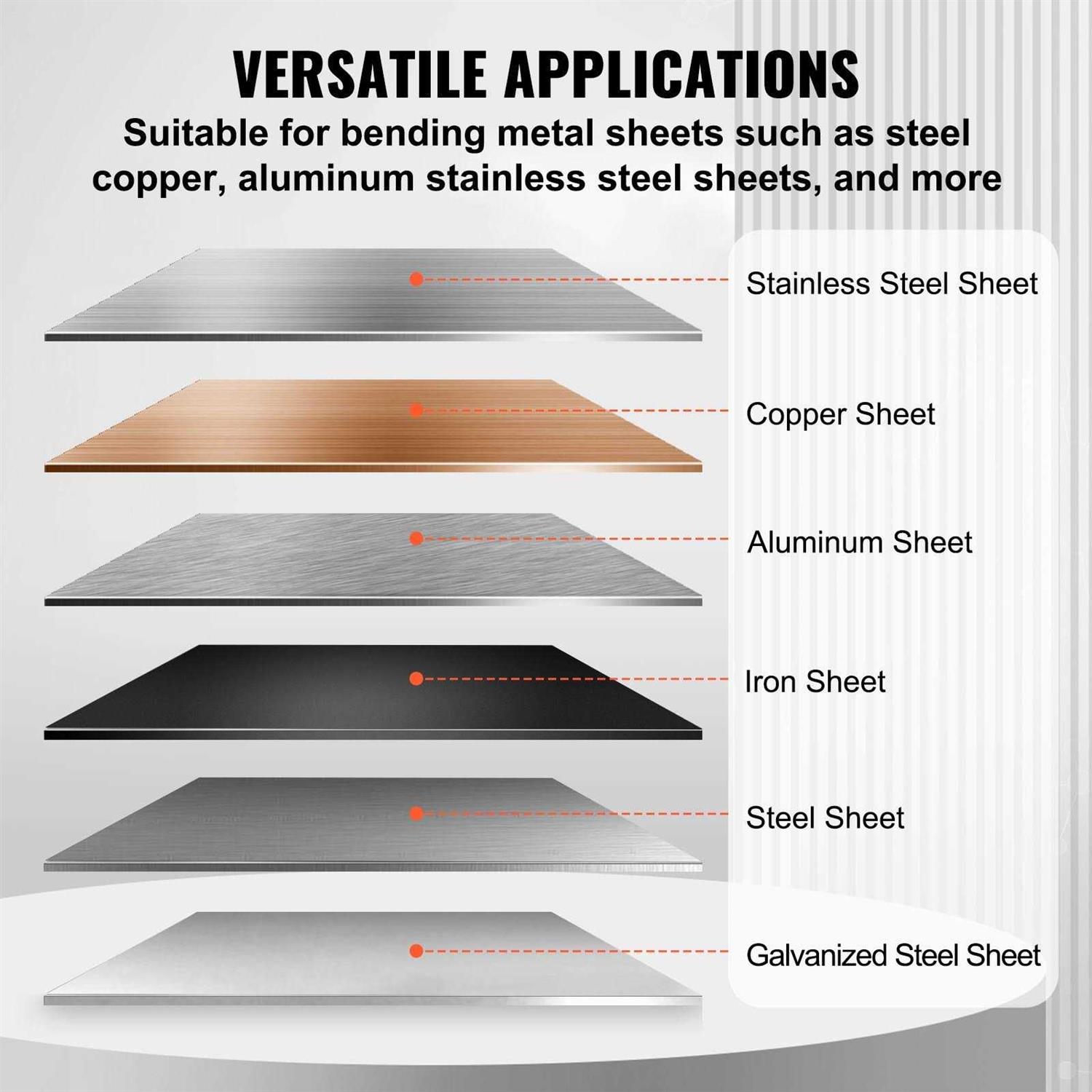 VEVOR Box and Pan Brake,0-130 Degrees Sheet Metal Bending Brake - Image 5