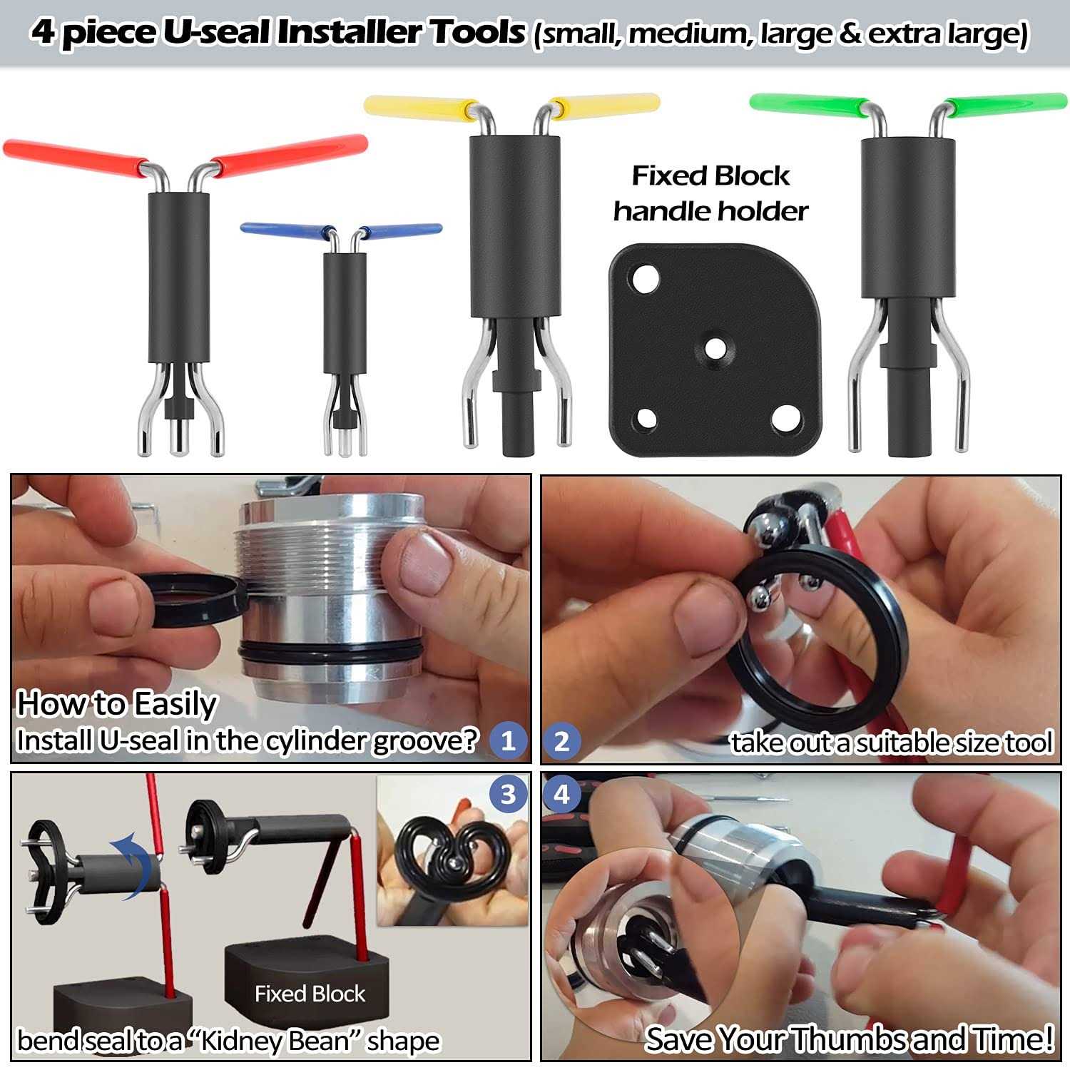 17Pcs Hydraulic Cylinder Repair Tool Kit for Skid Steers Loaders Backhoes - Image 5