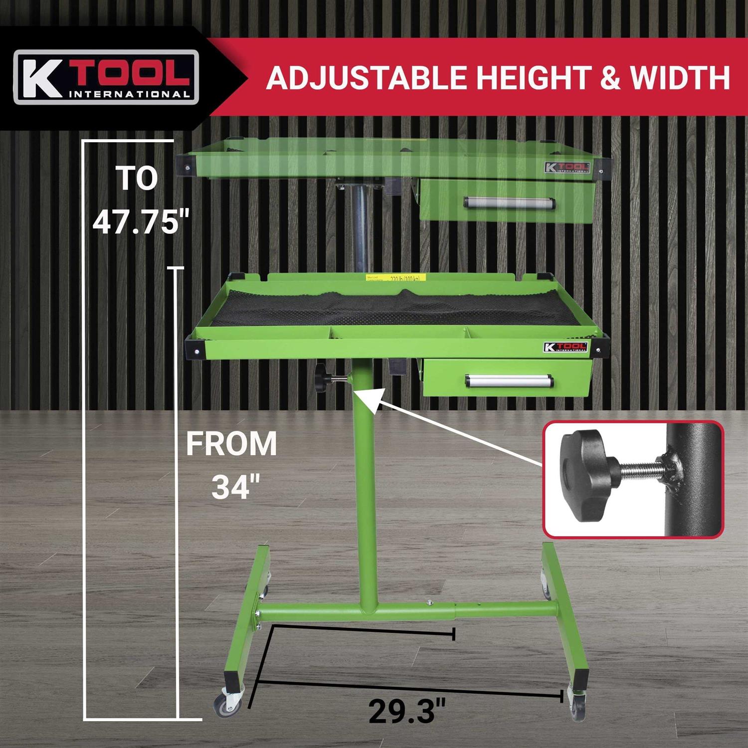 K Tool International 30 Adjustable Work Table - Image 5