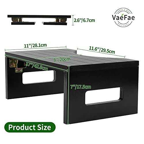 VaeFae Bamboo Toilet Stool, Foldable Potty Stool for Bathroom, Wooden Poop Stool for Adults, Portable and Non-Slip - Image 4