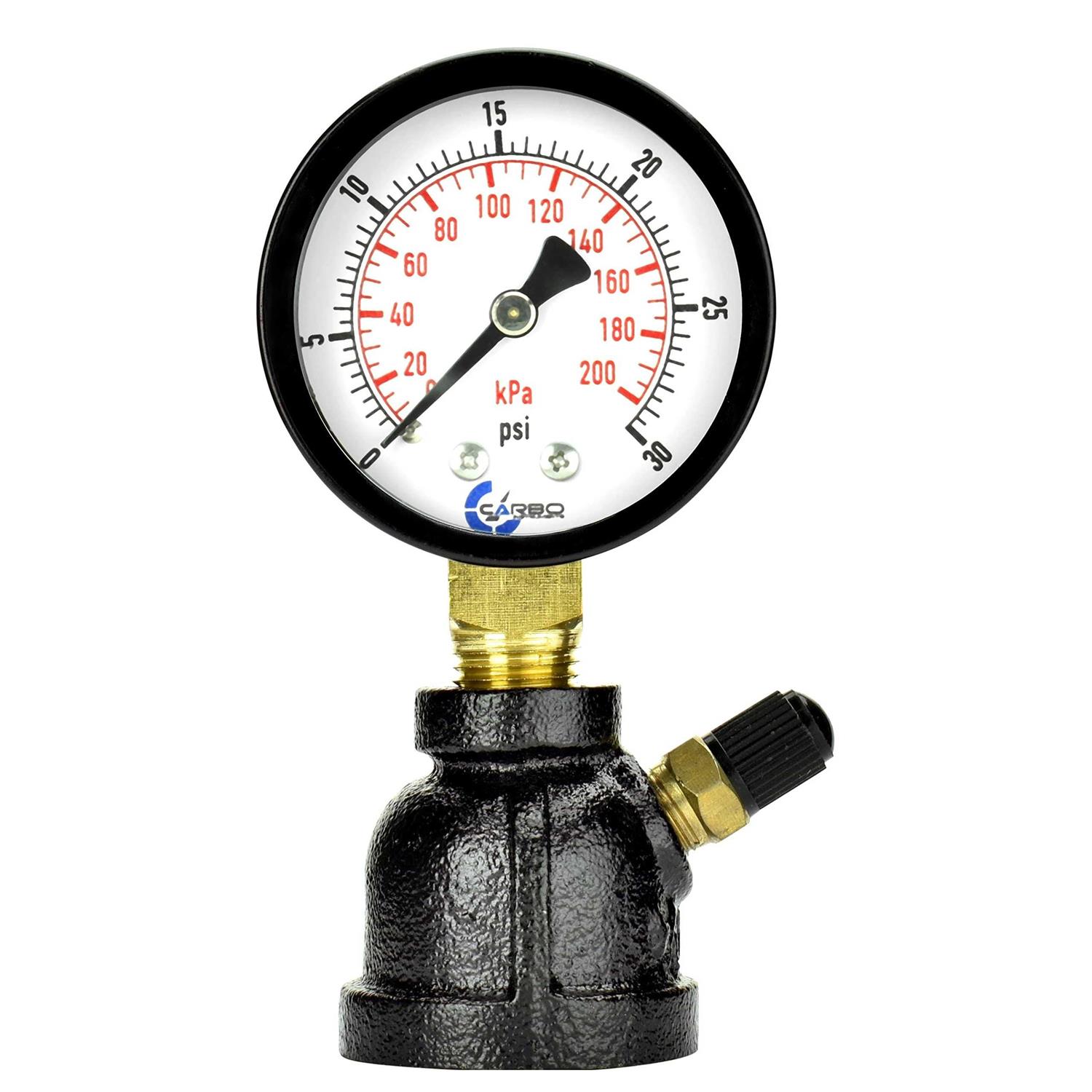 CARBO Instruments Gas Test Pressure Gauge PSI kPa