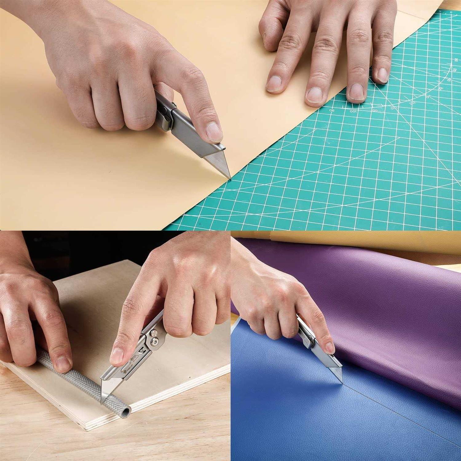 WORKPRO EDC Folding Utility Knife Mini Box Cutter with Quick Open Axis Lock - Image 5